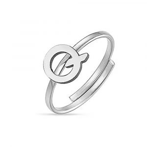 Anello in Acciaio con Iniziale Q Donna Luca Barra ANK236
