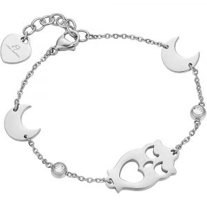 Bracciale con Gufo in Acciaio Uomo Luca Barra BK1606