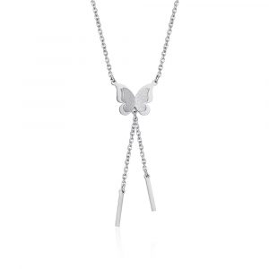 Collana in Acciaio Donna con Farfalla Luca Barra CK1383