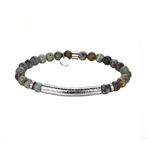 Bracciale elastico con elementi in Acciaio Uomo Luca Barra BA844