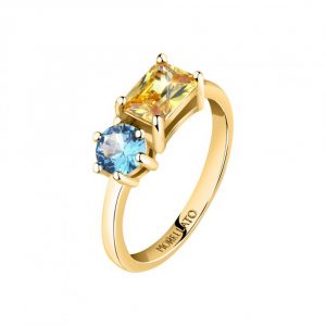 Anello Donna con Cristalli Blu e Giallo Morellato SAVY09014