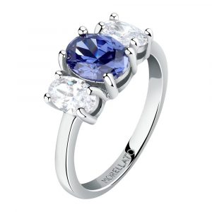 Anello Donna con Cristalli Blu e Bianco Morellato SAVY21012