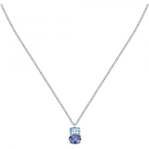 Collana con Cristallo Blu e Azzurro in Acciaio Donna Morellato SAVY15