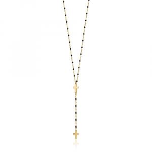 Collana Rosario in Acciaio Dorato Luca Barra CK1835