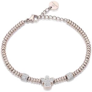 Bracciale in Acciaio Dorato con Angelo Donna Luca Barra BK1993