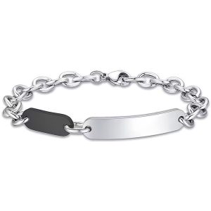 Bracciale con Piastra in Acciaio Uomo Luca Barra BA1308