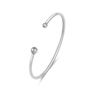 Bracciale Rigido donna con Cristalli Bianchi S’agapo’ SCK236