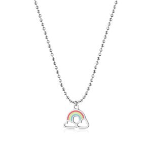 Collana con Pendente a Forma di Arcobaleno e smalto colorato Donna S'agapo' SSM001