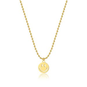 Collana con Pendente a Forma di Smile Dorato Donna S'agapo' SSM007