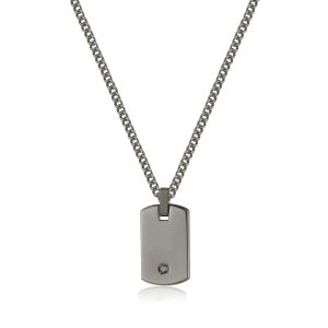 Collana con Placca Uomo in Acciaio S'agapo' STG05