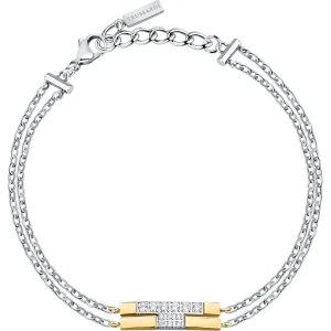 Bracciale Donna Doppio Filo in Acciaio Trussardi TJAXC27