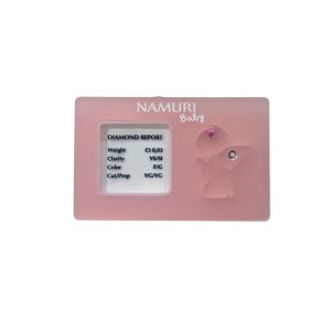 Cofanetto con Pendente Angelo Rosa con Diamante Incastonato 0,03Ct Namuri Baby NPXJ-AR03