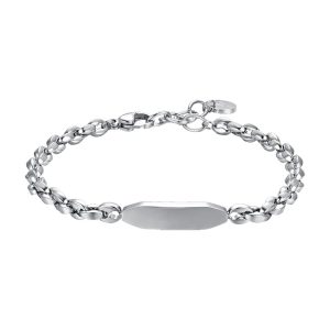 Bracciale Uomo in Acciaio con Targhetta Luca Barra BA1681
