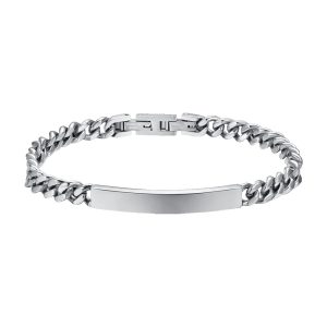 Bracciale Uomo in Acciaio con Targhetta Luca Barra BA1685