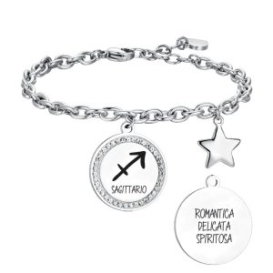 Bracciale Donna in Acciaio con Segno Zodiacale Sagittario Luca Barra BK2549