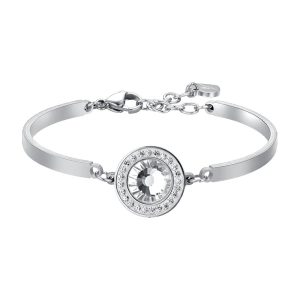 Bracciale Donna in Acciaio con Cristallo Bianco Luca Barra BK2559