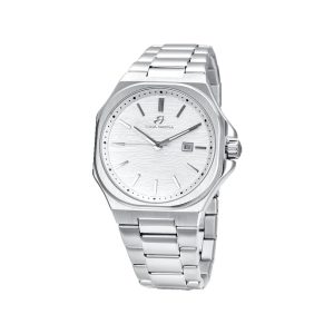 Orologio Uomo in Acciaio con Quadrante Bianco Luca Barra BU115