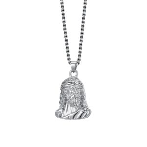 Collana in Acciaio con volto Sacro Uomo Luca Barra CA481