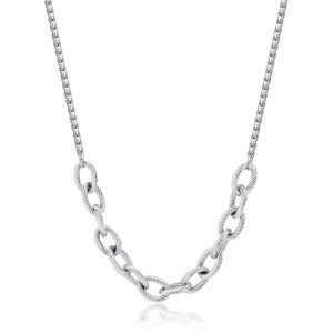 Collana Donna in Acciaio con Catena Spiga e rolò S’agapo’ SHK61