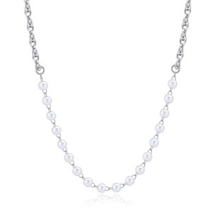 Collana Donna in Acciaio con Perle S’agapo’ SHK63