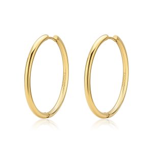 Orecchini Cerchio Donna in Acciaio Dorato 30mm S’agapo’ SHK74