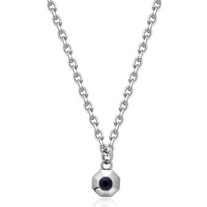 Collana Uomo in Acciaio con Cristallo Blu Scuro S'agapo' SNP01