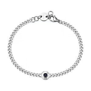 Bracciale Uomo in Acciaio con Cristallo Blu Scuro S'agapo' SNP11