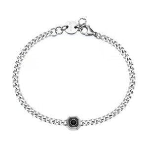Bracciale Uomo in Acciaio con Cristallo Blu Scuro S'agapo' SNP13