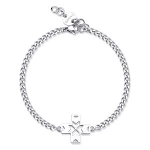 Bracciale Uomo in Acciaio con Croce S'agapo' SRB13