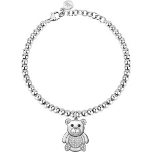 Bracciale in Acciaio Donna con Orso e Cristalli Bianchi Morellato S0R28