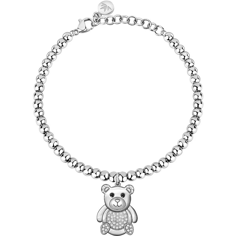 Morellato Maia Bracciale Donna Acciaio Con Cristalli E IPRG - Lunghezza Regolabile 16,5+5+3 Cm - Collezione Maia