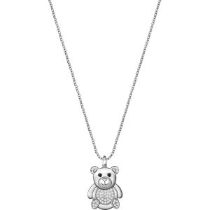 Collana in Acciaio Donna con Orso e Cristalli Bianchi Morellato S0R27