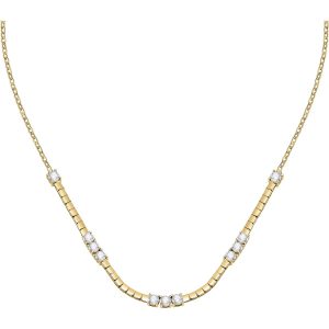 Collana in Acciaio Dorato Donna con Cristalli Bianchi Morellato SAQF02