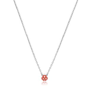 Collana Donna in Acciaio con Coccinella con Smalto Rosso S’Agapo SCK258