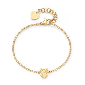Bracciale Donna in Acciaio Dorato con Gufetto S’Agapo SCK263