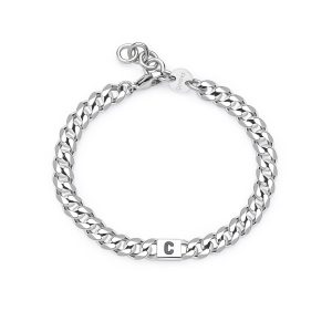 Bracciale Uomo in Acciaio con Lettera C S’Agapo SMG13