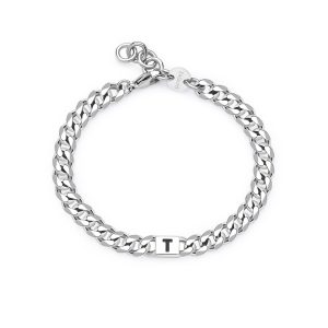 Bracciale Uomo in Acciaio con Lettera T S’Agapo SMG29