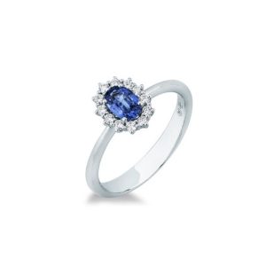 Anello Donna con Diamanti e Zaffiro Davite e Delucchi AA 031655 ZF
