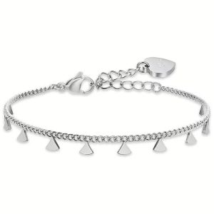 Bracciale Donna in Acciaio con Triangoli Luca Barra BK2613