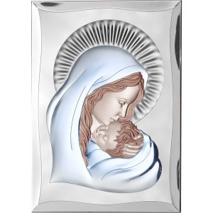 Capezzale Maternità in Argento Laminato con Dettagli Colorati Valenti 81301-7L