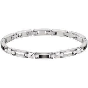 Bracciale in Acciaio e Acciaio Nero Uomo Morellato SKR57