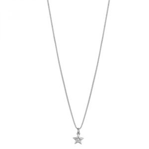 Collana con Pendente A Forma di Stella con Cristallo Bianco in Argento Donna Rosato RZAL037