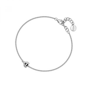 Bracciale con Ape con Cristalli Bianchi e smalto nero in Argento Donna Rosato RZAL045
