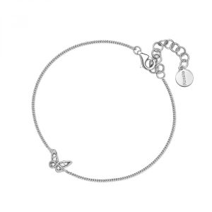 Bracciale con Farfalla con Cristalli Bianchi in Argento Donna Rosato RZAL053