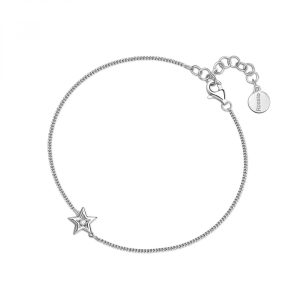 Bracciale con Stella con Cristallo Bianco in Argento Donna Rosato RZAL057