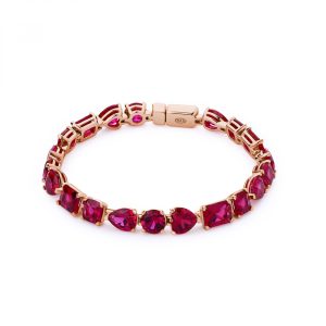 Bracciale con Cristalli Rossi in Argento Rosa Donna Rosato RZGE12