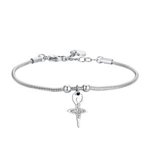 Bracciale con Ballerina in Acciaio Donna Luca Barra BK2660