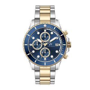 Orologio Cronografo in Acciaio e Acciaio Dorato Uomo Luca Barra BU131