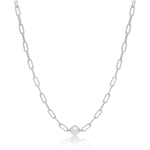 Collana in Argento con 1 Perla 7,5 - 8 mm Miluna PCL6021B