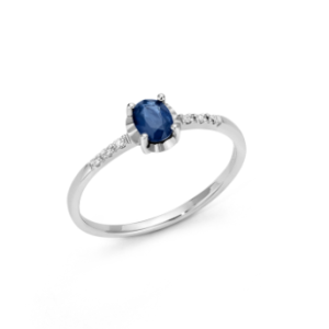 Anello con Zaffiro e Diamanti Miluna LID3360